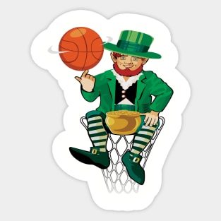 st patricks day basketball kids gift Sticker